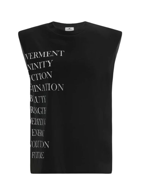 T-SHIRT WITH LETTERING PRINT ELISABETTA FRANCHI | MA70P61E2110 nero